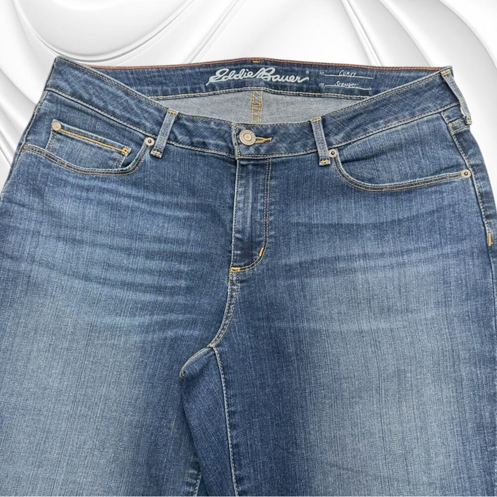 EDDIE BAUER Women’s P12 CURVY STRAIGHT Blue Jeans